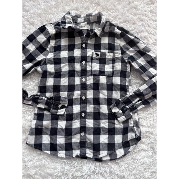 Abercrombie Kids Girls Sz. 13/14 Checkered Button Down Top. Cute - Picture 1 of 8